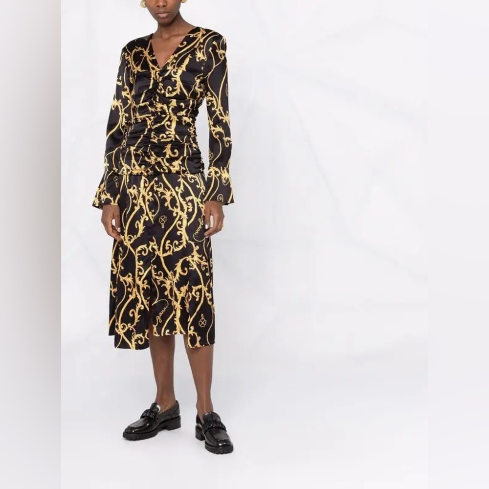 Ganni Baroque Print Dress